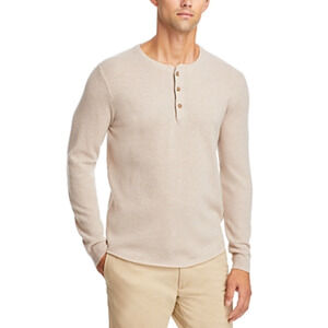 Marine Layer Long Sleeved Merino Blend Henley Sweater Oyster Size XL